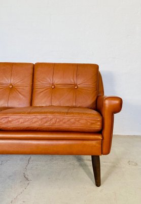 Vintage Danish 3 Person Sofa in Cognac Leather from Svend Skipper