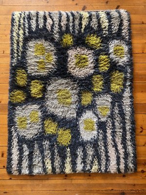 Mid-Century Modern Wool Rya Rug, 1960s for sale at Pamono