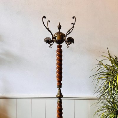 Vintage Garderobe aus Holz Garderobenständer mit Haken bei Pamono kaufen