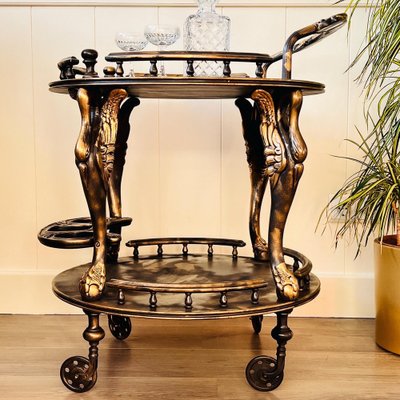 Vintage Servierwagen Servier-Beistelltisch auf Rollen bei Pamono kaufen