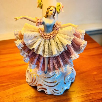 Lampe bureau cadeau décoration design Rétro Vintage Lampe Matriochka Babouchka en porcelaine 24 cm