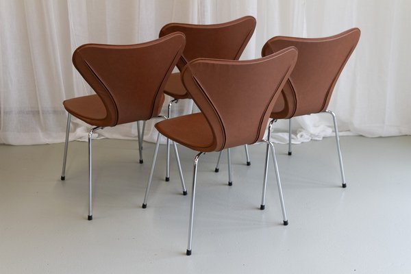 Series 7 Chairs by Arne Jacobsen for Fritz Hansen, 2000s, Set of 4