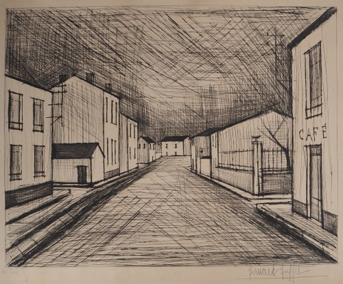 Bernard Buffet、リトグラフ　The road Bernard Buffet、リトグラフ The road, 1962 Bernard BUFFET