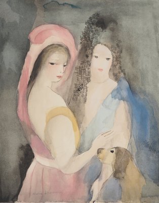 Marie Laurencin、YOUNG GIRL WITH DOG