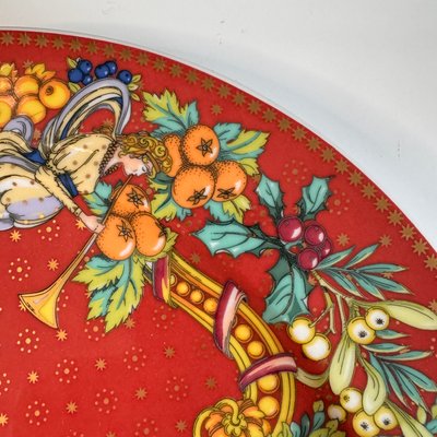 ☆未使用 VERSACE × Rosenthal クリスマスプレート 95年 Le Reve De Noel Charger Plate by Versace for Rosenthal Christmas