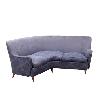 Vintage Corner Sofa in Fabric and Wood 1950s for sale at Pamono