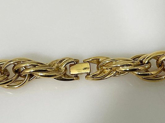 Gold-Plated Triple Twisted Necklace from Nina Ricci, 1980s for