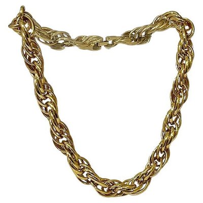 Gold-Plated Triple Twisted Necklace from Nina Ricci, 1980s
