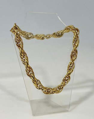 Collier Nina Ricci Plaqué Or Jaune Avec Pendentif Trèfle En Cristal - Neuf (fabriqué Il Y A 20 Ans)