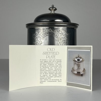 Antique Silver Plated Biscuit Box by James Deakin & Sons
