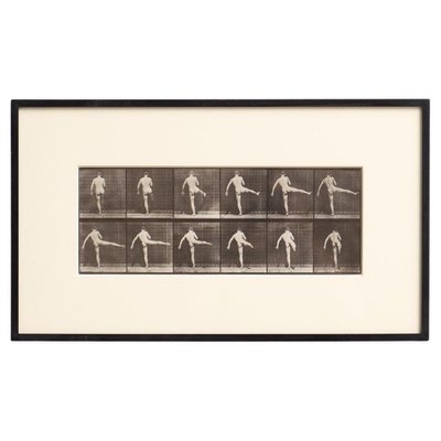 Eadweard Muybridge, Black and White Man in Motion Study