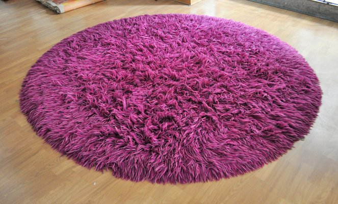 Circular Purple Rug 1970s For At, Pink And Purple Rug
