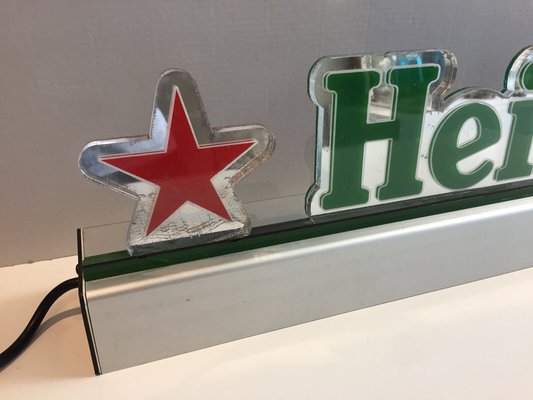 Illuminated Advertising Sign frm Heineken, 1980s for sale at Pamono