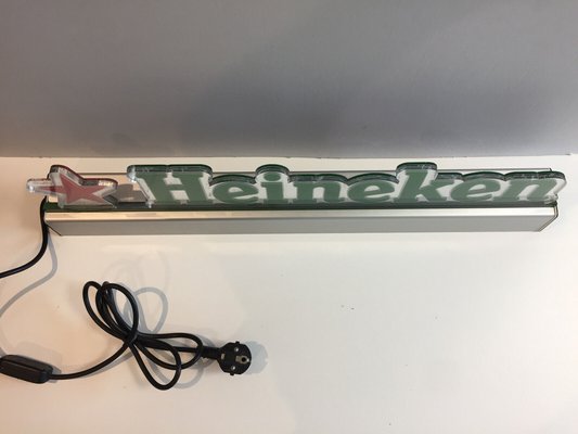 Illuminated Advertising Sign frm Heineken, 1980s for sale at Illuminated Advertising Sign frm Heineken, 1980s for sale at