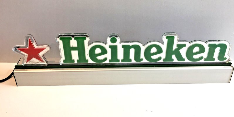 Illuminated Advertising Sign frm Heineken, 1980s for sale at Pamono