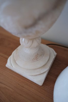 Pied De Lampe Ancien En Albâtre - Style Bureau/chevet Notaire - Pas Une Bouillotte Ni Un Lustre