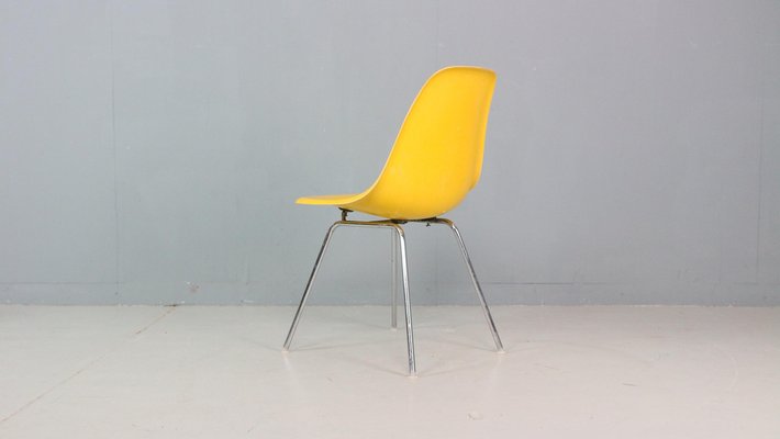 Vintage Yellow H-Base Chairs by Charles & Ray Eames for Herman