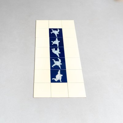 Vintage Michelin Man Tiles, 1960s, Set of 21 for sale at Pamono