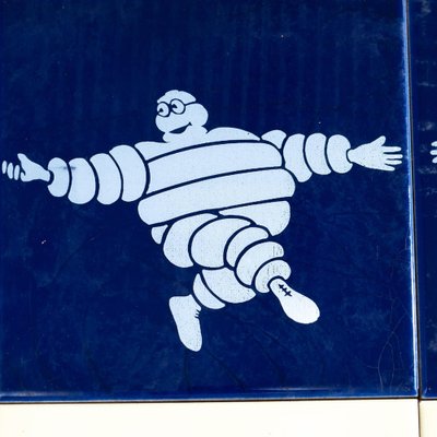 Vintage Michelin Man Tiles, 1960s, Set of 21 for sale at Pamono