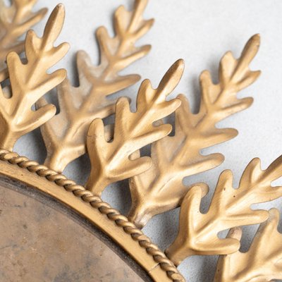 フランス製 サンバースト ミラー アンティーク sunburst mirror Mid-Century French Sunburst Mirror in Gold, 1950s for sale