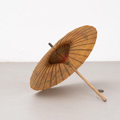 Handbemalter Bambus Regenschirm, 1950er bei Pamono kaufen