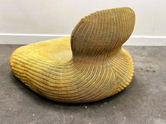 Vintage Rattan Cane Wicker Storvik Lounge Chair by Carl Ojerstam for Ikea for sale at Pamono