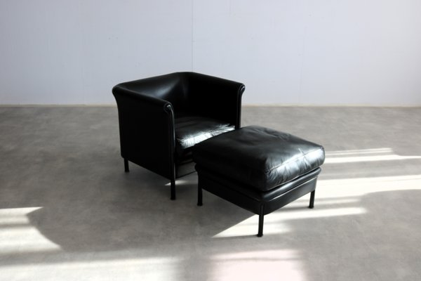 Vintage Chair and Ottoman by Antonio Citterio for Moroso 1980s Set of 2