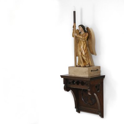 Carved Teak Candlestick - 19thC Carved Teak Candlestick - 19thC