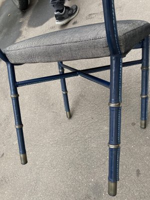 Leather-Covered Desk and Chair by Jacques Adnet, 1950 for sale at
