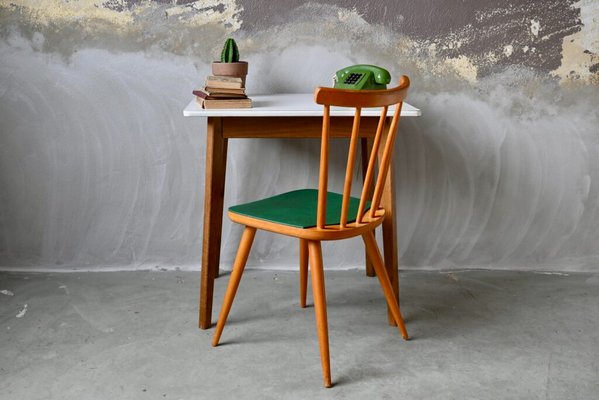 Small Vintage Formica Table with Compass Legs 1960s for sale at Pamono