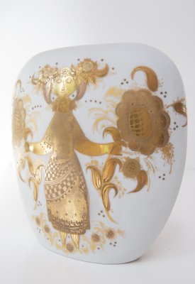 1970S スタジオライン Bjorn Wiinblad 花瓶 白磁×金彩　魔笛 BJORN WIINBLAD — The Gilded Owl
