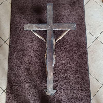 Crocefisso Da Parete Fratelli Bonella In Legno - Vintage Con Immagine Giubileo, Made In Italy - Foto 12