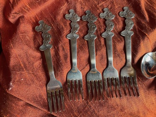 Mickey Mouse Cutlery from Bonny, Japan, 1960s, Set of 10 for
