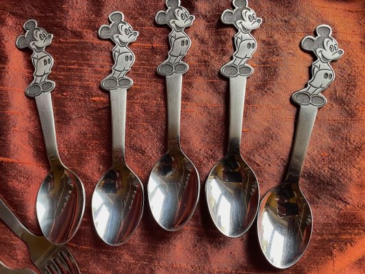 Vintage Mickey Mouse Disney Kids Children's Silverware