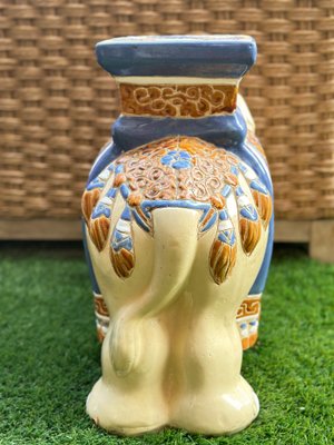 Glazed Ceramic Elephant, 1970s for sale at Pamono