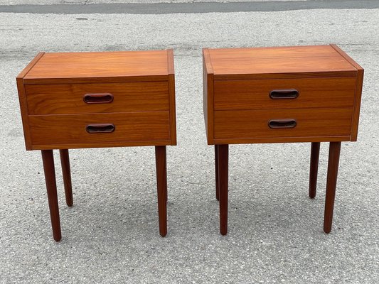 Mid-Century Modern Danish Teak Nightstands, 1964, Set of 2