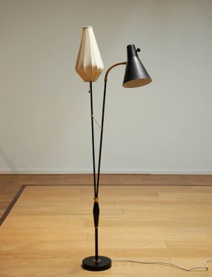 Black brass floor lamp on sale