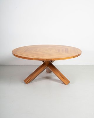 La Rotonda Round Table in Walnut Wood by Mario Bellini for Cassina