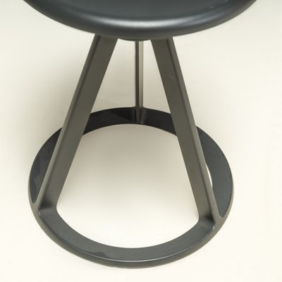 Black Piton Swivel Stool attributed to Edward Barber & Jay Osgerby