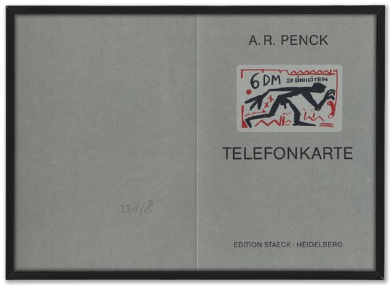 A.R. Penck, Phonecard, 1992, Silkscreen on Plastic for sale at Pamono