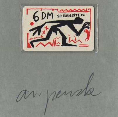 ペンク展　A・R・PENCK サイン入り A.R. Penck, Phonecard, 1992, Silkscreen on Plastic for sale at Pamono