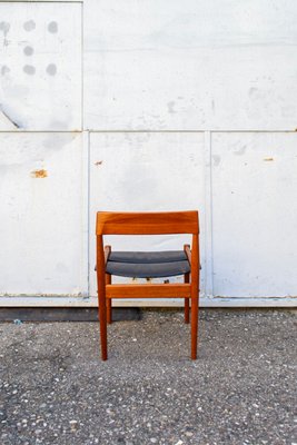 Teak and Leather Dining Chairs by P. Jeppesen for Grete Jalk