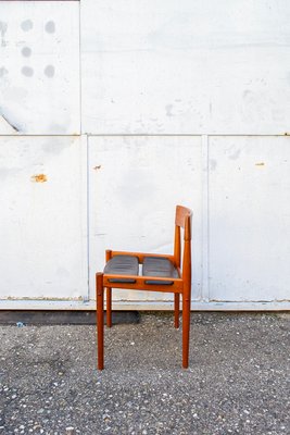 Teak and Leather Dining Chairs by P. Jeppesen for Grete Jalk
