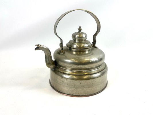 Art Deco Wasserkocher aus vernickeltem Messing, 1930er
