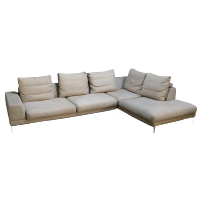 Divano componibile grande con sedia attribuito a Roche Bobois in