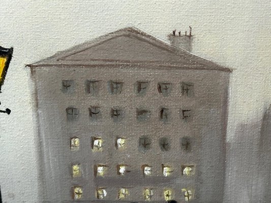 Steven Scholes, paisaje urbano eduardiano, Liverpool, pintura al