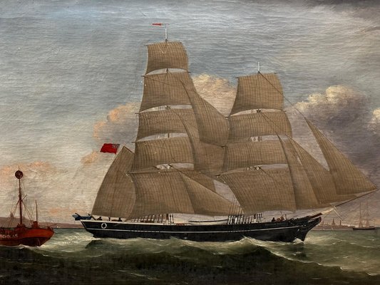 Marine Brigg Ship Susannah Thrift with Pilot St Nicholas, 1880