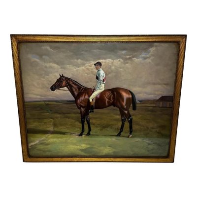 Melton Bay Hunter Race Horse with Jockey Fred Archer, 19th Century