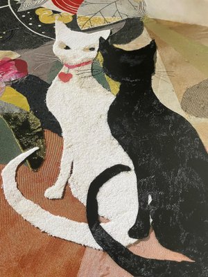 Asta S.M. Nielsen, Two Cats on Table, 1962, Exhibition Poster for