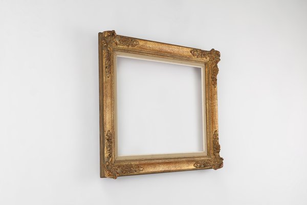 FRAMO N°50 - Cornice portafoto barocca, 50 x 100 cm, in legno massello | oro anticato, retro vintage, con vetro sintetico infrangibile e anti-riflesso e ganci in metallo